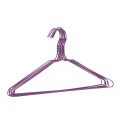 Hot selling cheap metal hanger colorful non-slip PE metal wire hanger